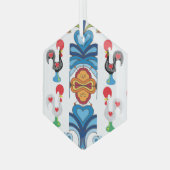 Portugese volkskunst glas ornament (Voorkant links)