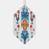 Portugese volkskunst glas ornament (Voorkant Rechts)