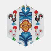 Portugese volkskunst glas ornament (Achterkant)