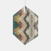 Portugese volkskunst glas ornament (Voorkant links)