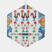 Portugese volkskunst glas ornament (Voorkant)