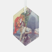 Portugese volkskunst glas ornament (Voorkant links)