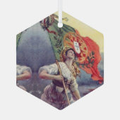 Portugese volkskunst glas ornament (Achterkant)