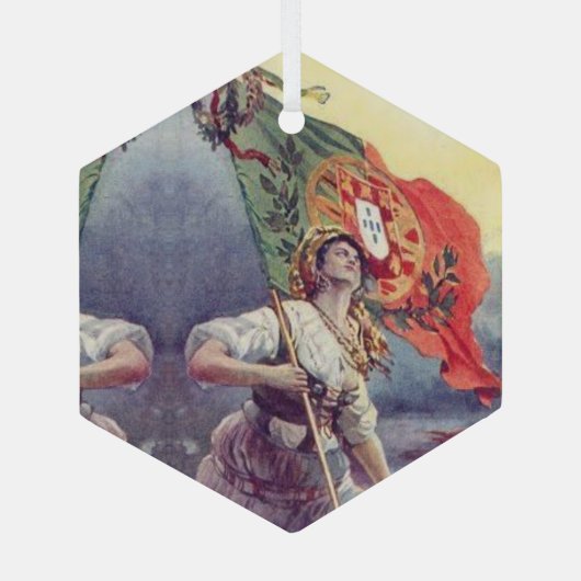 Portugese volkskunst glas ornament (Achterkant)