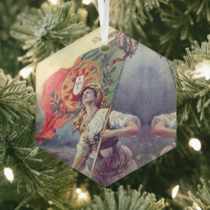 Portugese volkskunst glas ornament