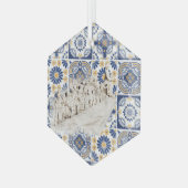 Portugese volkskunst glas ornament (Voorkant links)