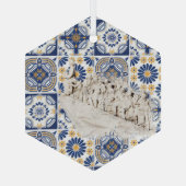 Portugese volkskunst glas ornament (Achterkant)