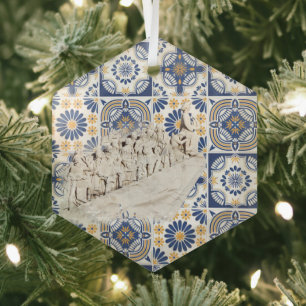 Portugese volkskunst glas ornament