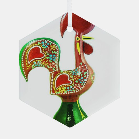 Portugese volkskunst glas ornament (Achterkant)