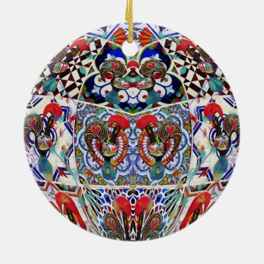 Portugese volkskunst keramisch ornament (Achterkant)