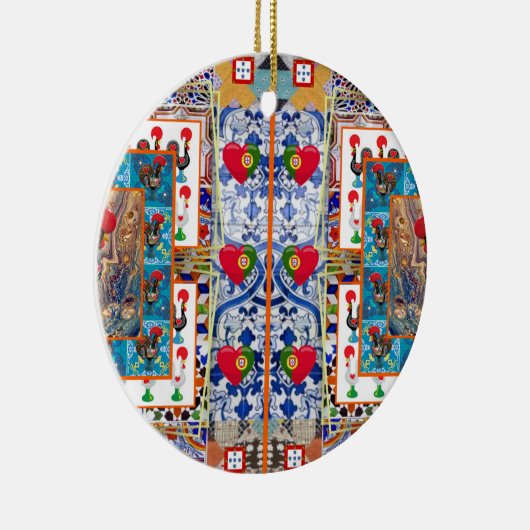 Portugese volkskunst keramisch ornament (Rechts)