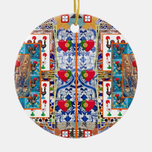 Portugese volkskunst keramisch ornament (Voorkant)