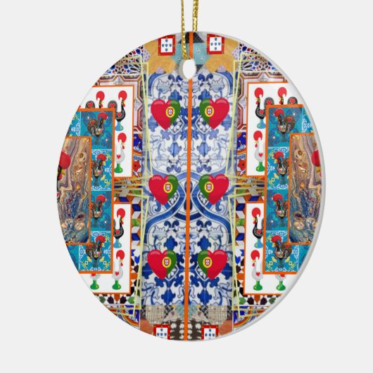 Portugese volkskunst keramisch ornament (Links)