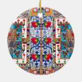 Portugese volkskunst keramisch ornament (Achterkant)