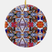 Portugese volkskunst keramisch ornament (Achterkant)