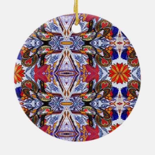 Portugese volkskunst keramisch ornament (Achterkant)