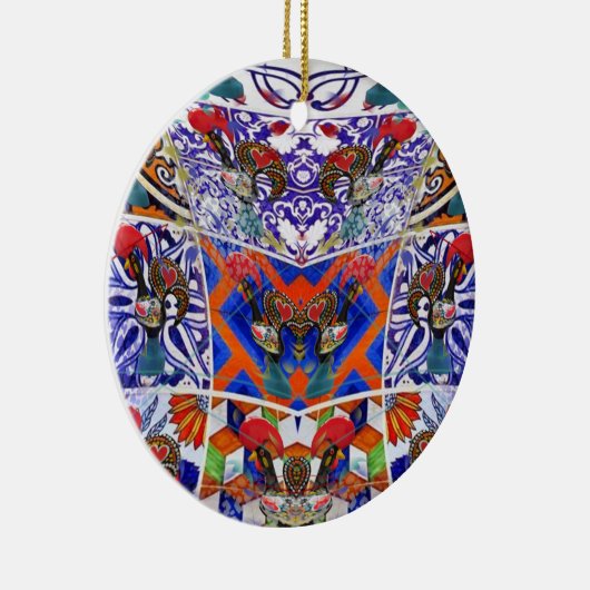 Portugese volkskunst keramisch ornament (Rechts)