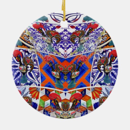 Portugese volkskunst keramisch ornament (Achterkant)