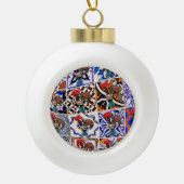 Portugese volkskunst keramische bal ornament (Voorkant)