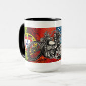 Portugese volkskunst mok (Voorkant links)