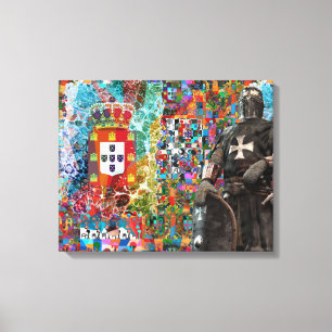 Portugese volkskunst op canvas print