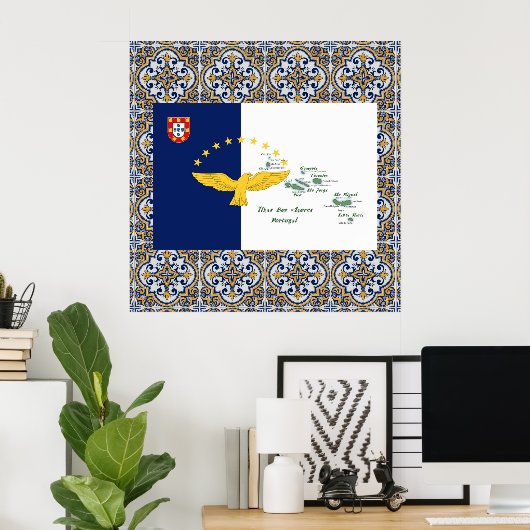 Portugese volkskunst poster (Thuiskantoor)