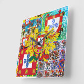 Portugese volkskunst vierkante klok (Hoek)