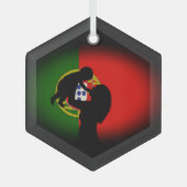 Portugese volksmuziek glas ornament (Voorkant)