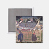 Portugese vrouwen die een maaltijd eten, Goa Magneet (Voorkant / Achterkant)