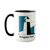 Portugese Vuurtoren Mok – Modern Farol Kunst Koffi