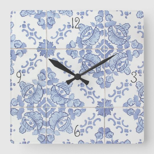 Portugese wandklok op het Tile Square (Voorkant)
