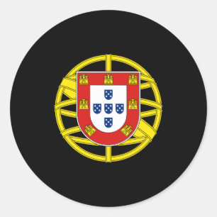 Portugese wapenschild ronde sticker