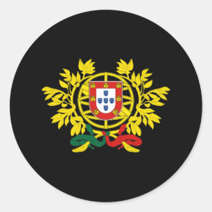 Portugese wapenschild ronde sticker
