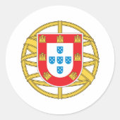 Portugese wapenstilstand ronde sticker (Voorkant)