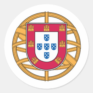 Portugese wapenstilstand ronde sticker