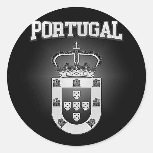 Portugese wapenstilstand ronde sticker (Voorkant)