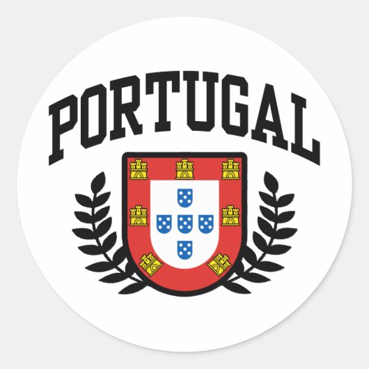 Portugese wapenstilstand ronde sticker (Voorkant)