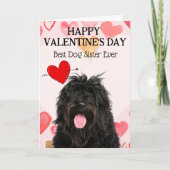 Portugese Water Dog aangepaste Valentijnsdag kaart (Voorkant)