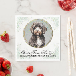 Portugese Water Dog Huwelijks Servetten Met Foto