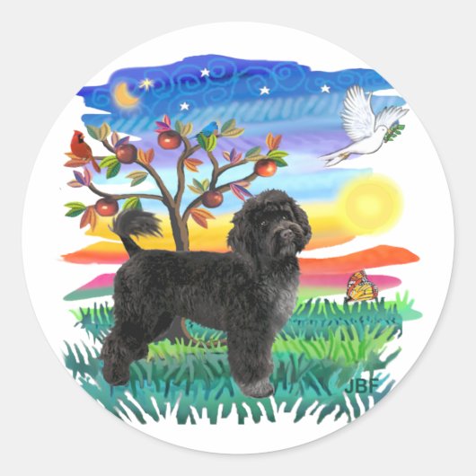 Portugese Waterdog (#2) Ronde Sticker (Voorkant)