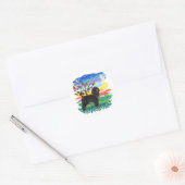 Portugese Waterdog (#2) Ronde Sticker (Envelop)