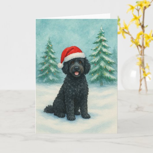 Portugese Waterdog Kaart (Gele Bloem)