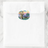 Portugese Waterdog (retrondje) Ronde Sticker (Tas)