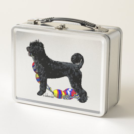 Portugese Waterdog Staand met Drijflijn (Voorkant)