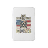 Portugese Waterdog Vader Patriottisch Vintage Badmat (Voorkant Verticaal)