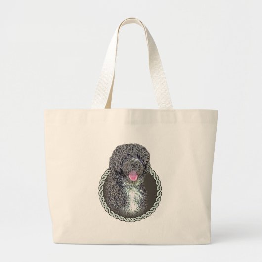 Portugese waterhond 001 grote tote bag (Voorkant)