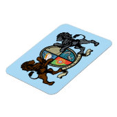 Portugese waterhond Crest Magneet (Linkerzijde)