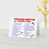 PORTUGESE WATERHOND Eigendomswetgeving 2 Kaart (Gele Bloem)