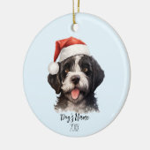 Portugese waterhond gepersonaliseerde kerst keramisch ornament (Links)