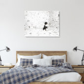 Portugese waterhond in een ruimte die onder de ric canvas afdruk (Insitu (Slaapkamer))